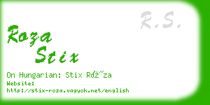 roza stix business card